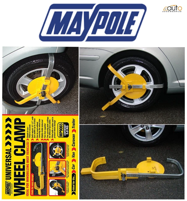 NEW MAYPOLE MP9065 Universal Caravan / Trailer Wheel Clamp 1317" £39.99 PicClick UK