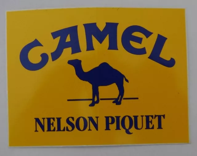 Werbe-Aufkleber Camel Nelson Piquet F1 Formel Eins Motorsport