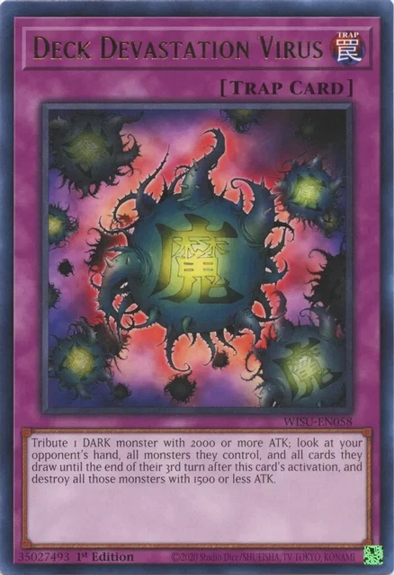 Yu-Gi-Oh BULK RARE 15 x Deck Devastation Virus *Pack Fresh* (Wild Survivors)