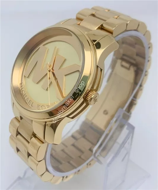 Michael Kors MK5786 Parker All Gold Tone MK Logo Montre-bracelet pour femme...