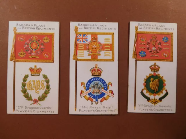 PLAYERS CIGARETTE CARDS "Badges & Flags British Regiments" 1904 Brown Backs