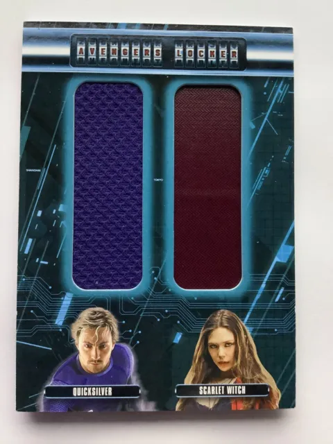 Avengers Locker Age of Ultron Quicksilver Scarlet Witch costume card Upper Deck