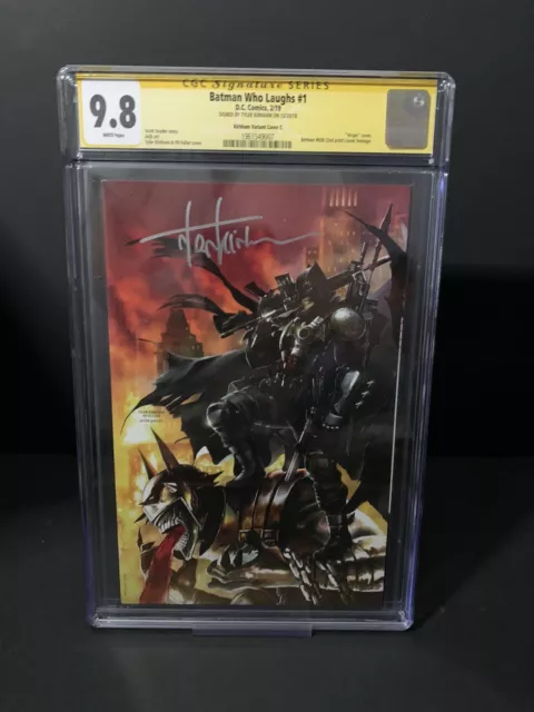 Batman Who Laughs #1 Cgc 9.8 Kirkham Virgin Variant Signed By Tyler Kirkham