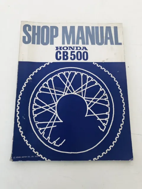 HONDA CB 500 SHOP MANUAL Catalogo Ricambi Originali 1972