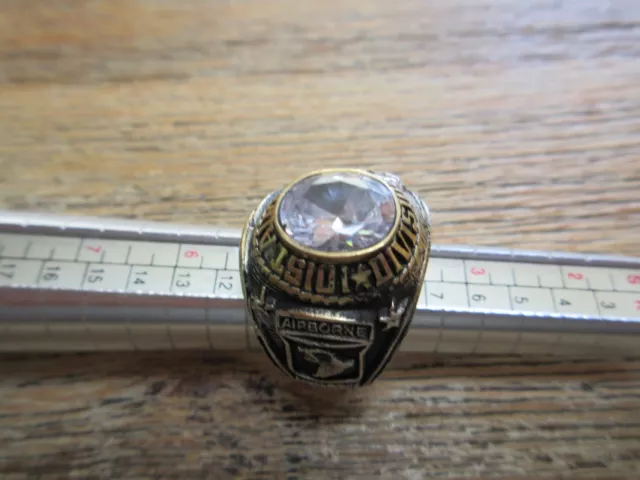 US Army Paratrooper 101st Airborne Division Insignia Ring WWII Navy Seals USMC