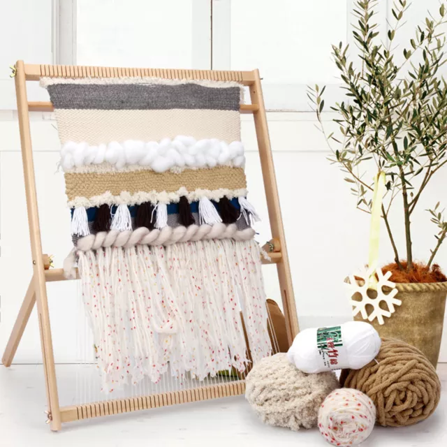 Wooden Weaving Loom Craft Yarn DIY Hand Knitting Machine Kids