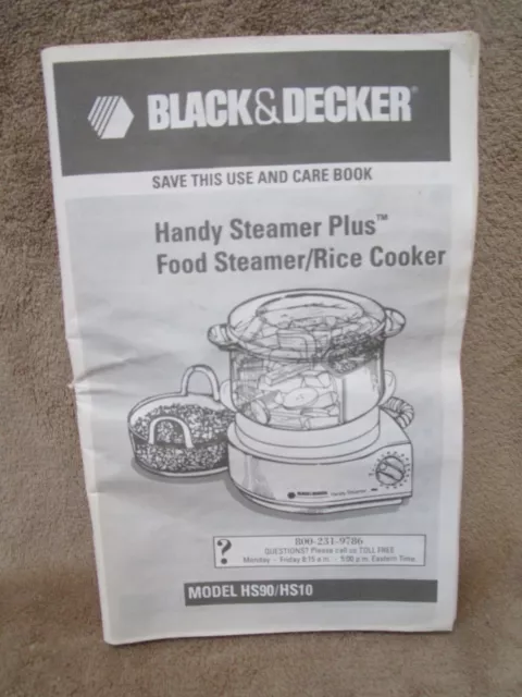 Black & Decker Handy Steamer Plus HS 90 Food Steamer/rice Cooker