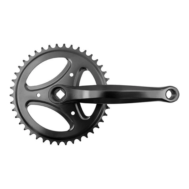 Guarnitura + Pedivella Per City Bike Olandese - Acciaio Nero 42 Denti X 170mm - Foto 3