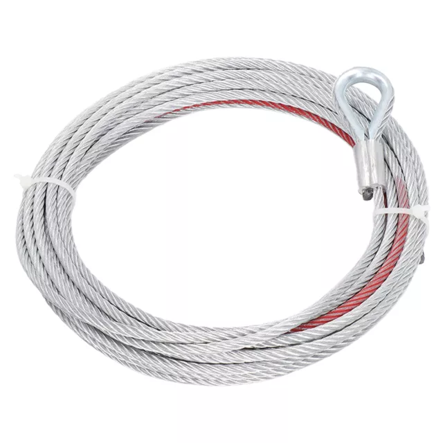 Car 4500LBS Winch Cable Wire Stainless Steel Rope 5.5mm Diameter 10m Length For 2