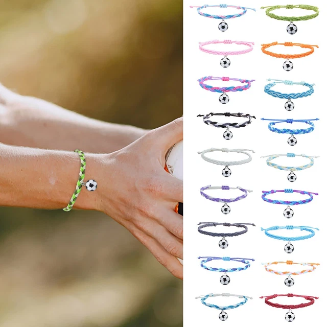 Freundschaftsarmband compatible with Machen Gummi Fußball Charm Armbänder