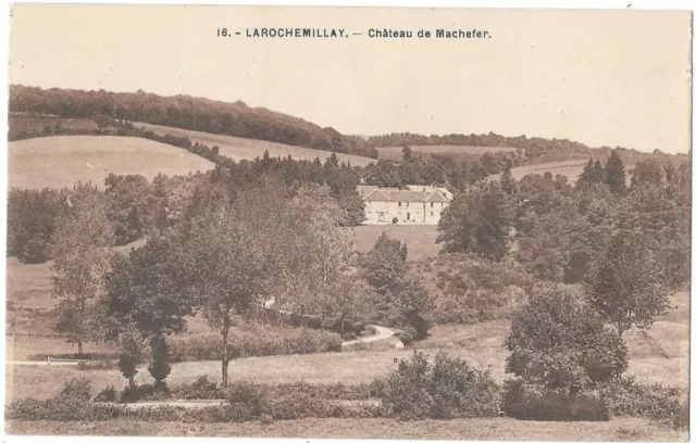 LAROCHEMILLAY 58 Château de Machefer CPA sépia écrite par Marie-Thérèse non daté