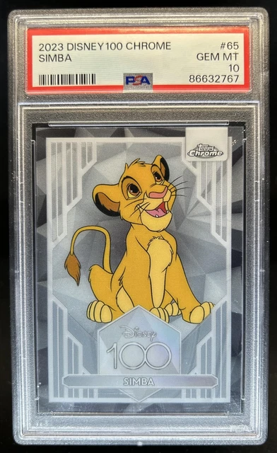 SIMBA 2023 TOPPS Cromo Disney 100 Primer Año Refractor Rosa Sp 62
