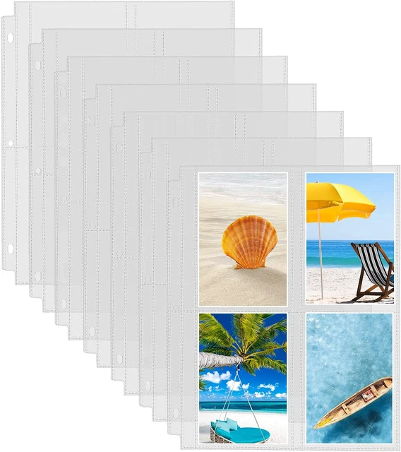 Paquete de 30 fundas de fotos para 3 carpetas de anillos - (3,5X5, para 240 fotos), foto de archivo