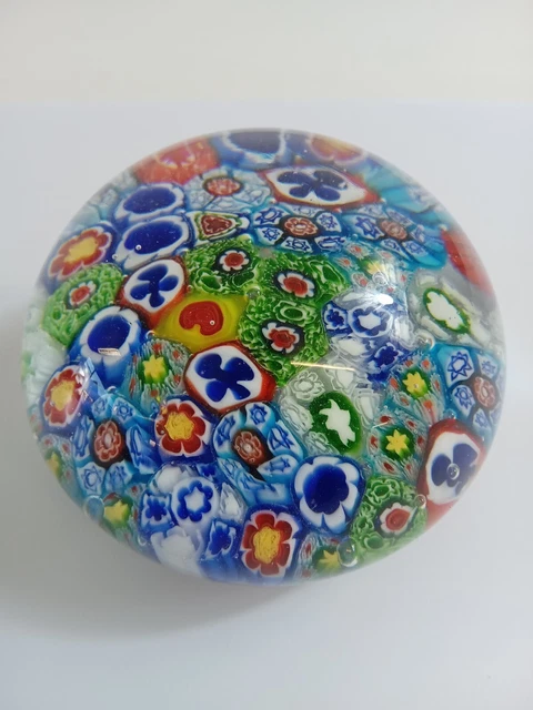 GRANDE Confezione Chiusiva Tappeto Millefiori Vetro Fermacarte Buone Condizioni Usato GRANDE Confezione Chiusiva Tappeto Millefiori Vetro Fermacarte Buone Condizioni Usato