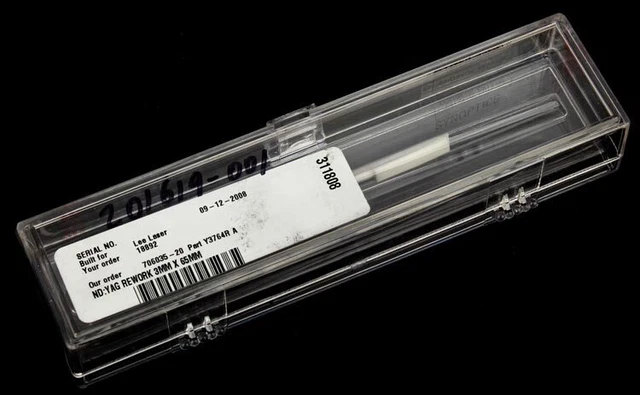 Northrop Grumman ND:YAG REWORK 3mm x 65mm Laser Cavity Pump Lamp Crystal Rod