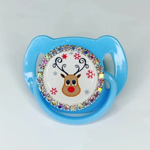Navidad Mi primer bebé ficticio clip chupete rosa azul baby shower regalo niñas niños
