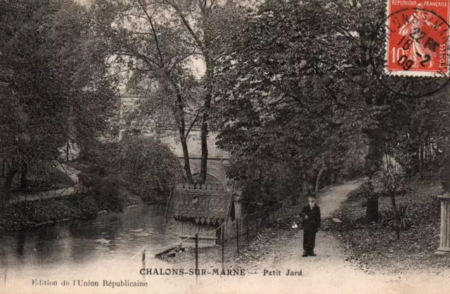 CPA 51 - CHALONS SUR MARNE (Marne) - Small Garden (small animation)