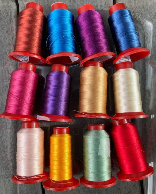Embroidex 40 Weight Embroidery Thread 100% Polyester Used 40 Spools  Multi-Color