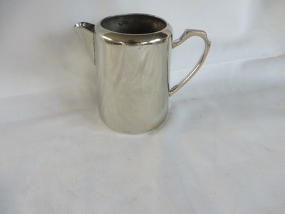 Academy Silver On Copper Academy Ancien pot à lait en métal argenté 
