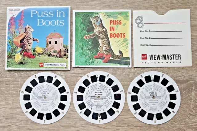 Puss In Boots Viewmaster Reels Set B320 Rare 1968 Complete Mint Condition   Q061