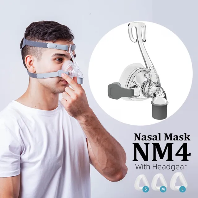 Original CPAP Nasal Mask with Adjustable Headgear for Sleep Apnea Size S M L