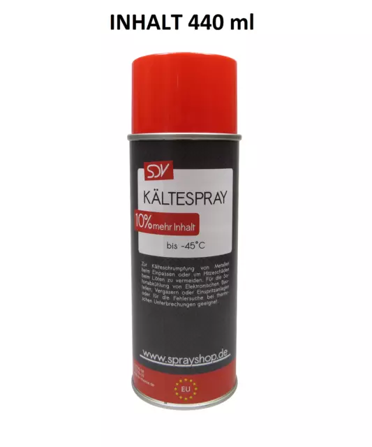 KÄLTESPRAY 400ml Kühlspray Vereisungsspray Eisspray Spray bis -45°C