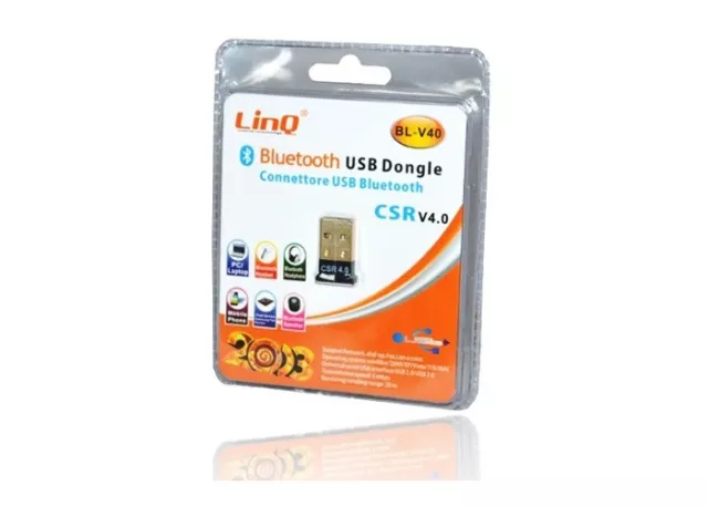 Mini Bluetooth Csr V4.0 Adattatore Dongle Usb Linq Bl-V40