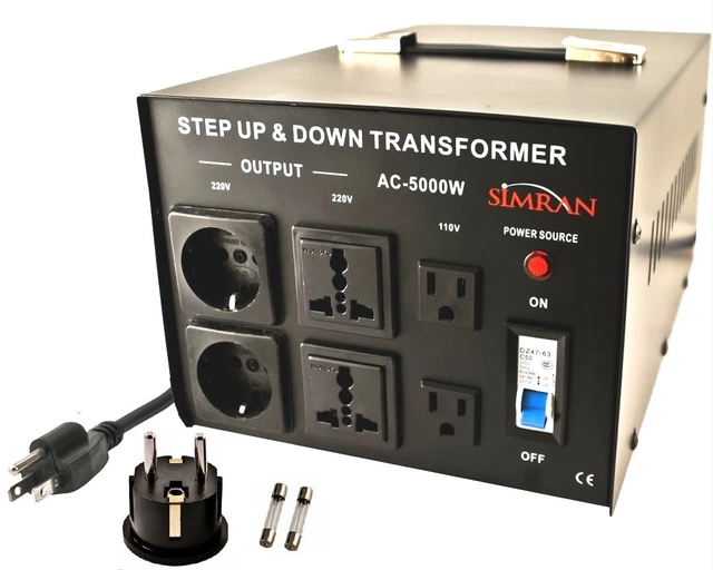 Simran THG-20,000 Voltage Converter Transformer Step Up And Down Power Converter For 110 Volt 220 Volt 240 Volt Conversion 20000 Watts