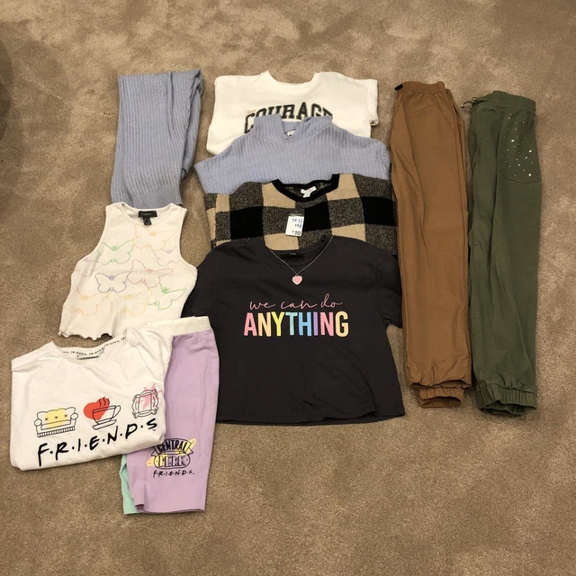 Large Girls Clothes Bundle Age 12-13 jumpers bottoms trackie t-shirts shorts