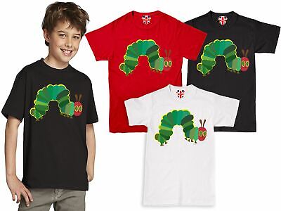 La molto affamati Caterpillar GIORNATA MONDIALE DEL LIBRO T-shirt lettura Ragazzi Ragazze Bambini Top