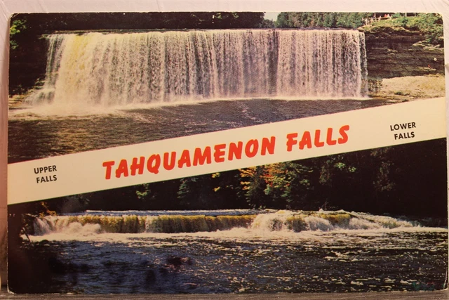 Michigan MI Tahquamenon Falls Upper Lower Postcard Old Vintage Card View Post PC