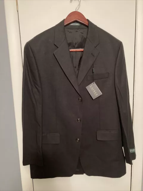 Polo Ralph Lauren, (Suit Jacket) Size 40 Reg, Black