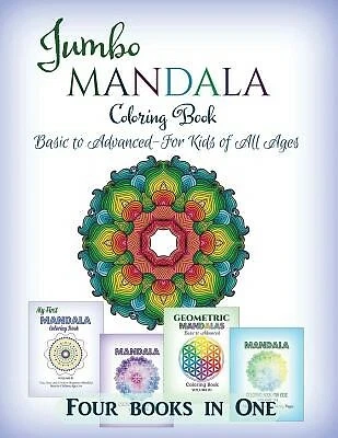 Jumbo Mandala Coloring Book Basic Advanced-For Kids All Ag by Kids World Colorin