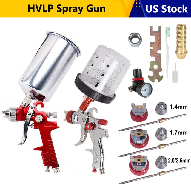 HVLP AUTO PAINT Air Spray Gun Kit Gravity Feed Car Primer 1.4mm 1.7 2