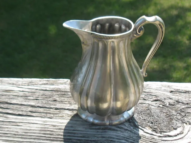 Antique German silver plate hallmarked creamer jug
