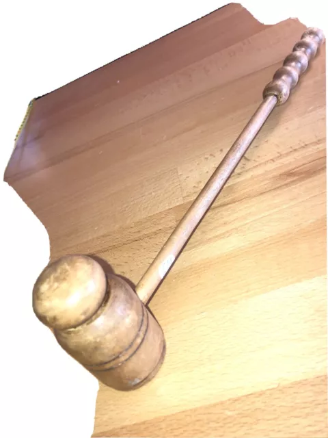 N°611 outillage outils anciens OLD TOOL HAMMER Outil ancien marteau En Bois ++