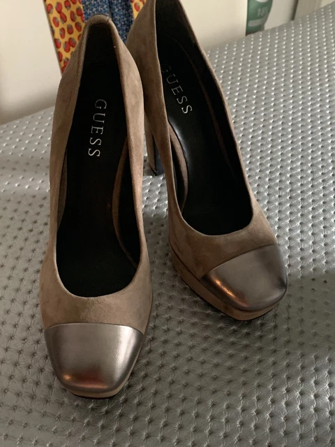 Guess Escarpins  Beige/ Bronze Cuir 37