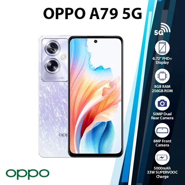 (Unlocked) OPPO A98 5G BLUE 8GB+256GB GLOBAL Ver. Dual SIM Android Cell  Phone