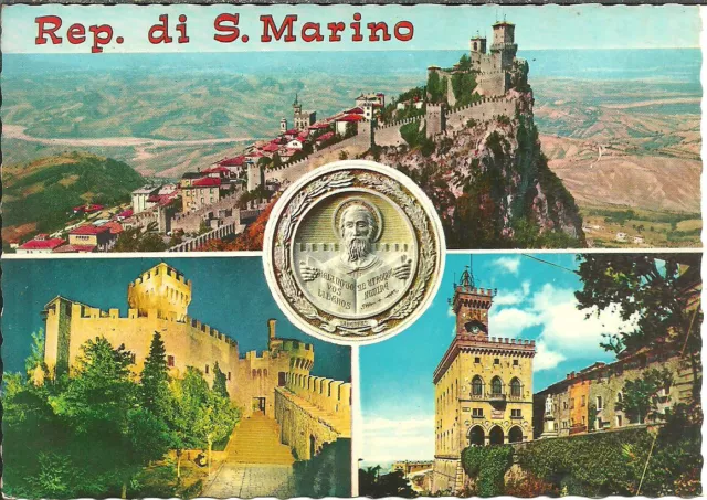 Repubblica di San Marino, Panorama, Torri, Palazzo Governo, Effigie Santo Marino