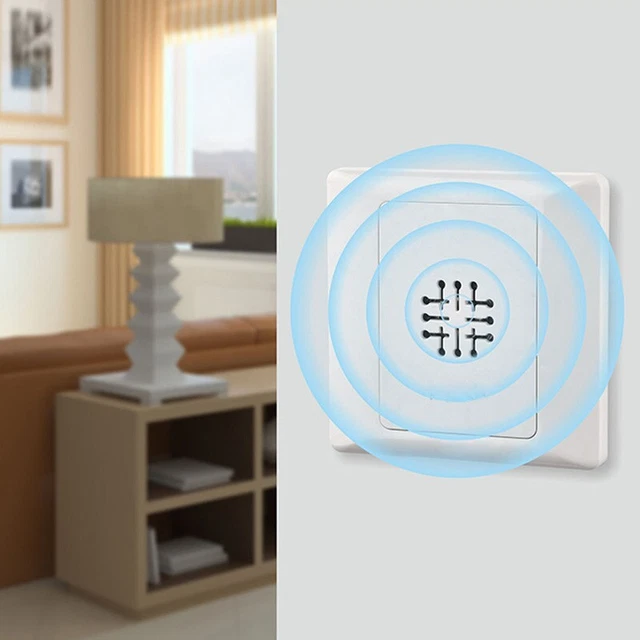 Timbre de entrada para hogar 220V electrónico con cable de pared volumen alto ABS 0,01W de repuesto