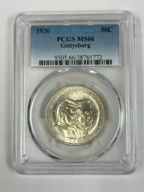 1936 PCGS MS66 Gettysburg Half Dollar Commemorative