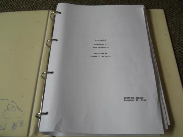 DIE HARD 2 movie script in folder (Red/brown Folder) (from collection sale)