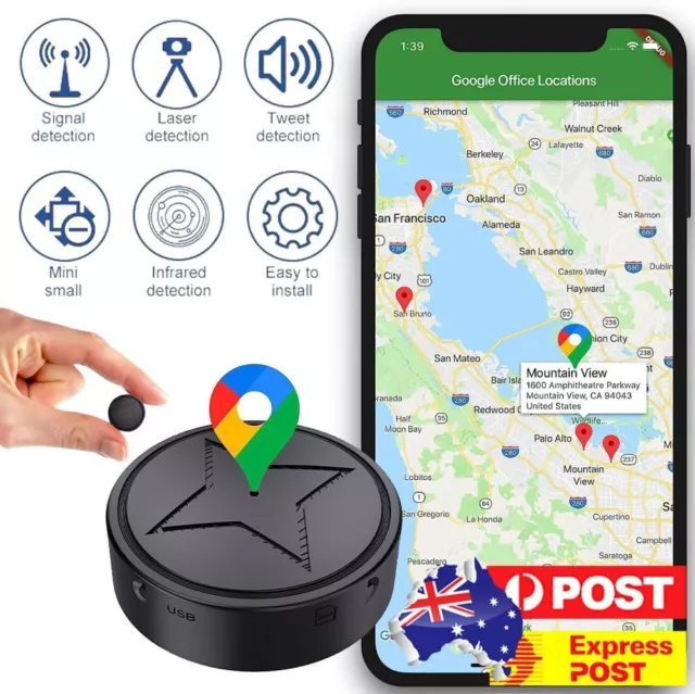 GPS Tracker Strong Magnetic Car Vehicle Tracking Anti-lost Security Locator AU