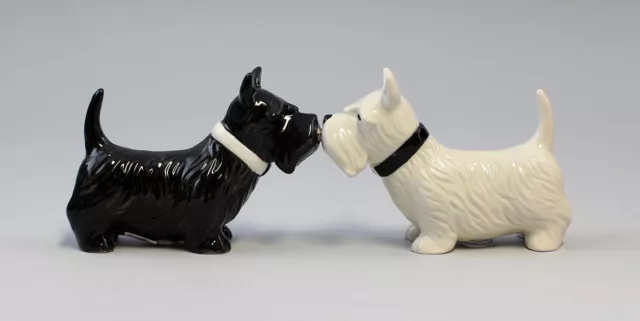 9976031-d Keramik  Salz/Pfeffer Streuer Scottish Terrier Hund Keramik H8cm