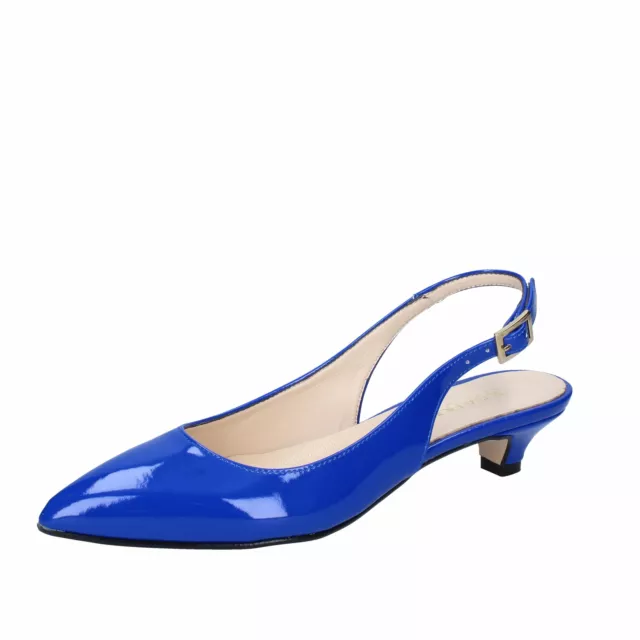 shoes women OLGA RUBINI sandals blue patent leather BY278