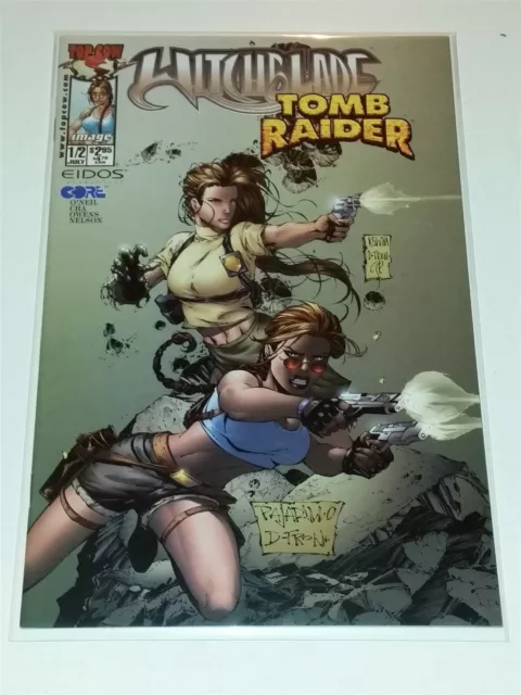 Witchblade Tomb Raider 1/2 #1 Nm (9.4 Better) Eidos Lara July 2000 Image Top Cow