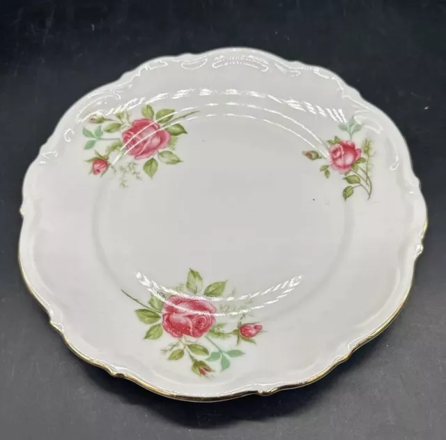 Mitterteich China Bavaria Germany Old Dresden Rose 6 3/4" Bread Plate