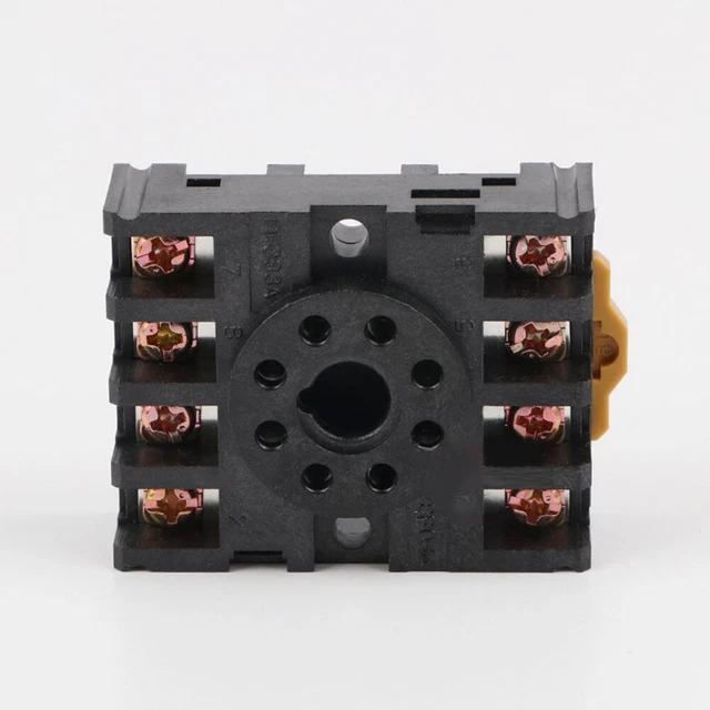 Best Durable Relay Base Timer 1/5/10/20 Pcs 10A 8 Pin Socket 8 Round Holes