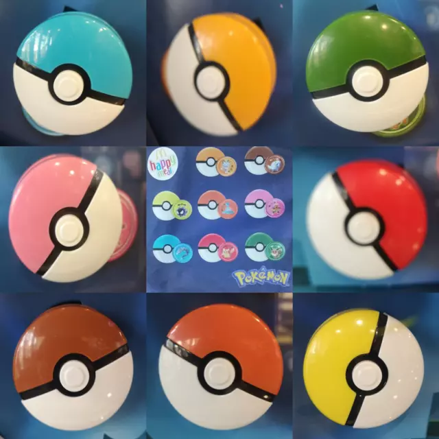 McDonalds Happy Meal Spielzeug 2020 UK Pokemon Pokeballs Gürtelclip Spielzeug + Karte verschieden