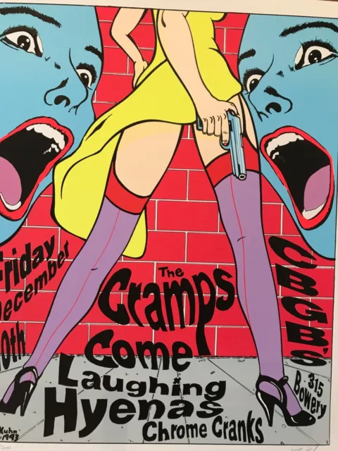 1st-Print, The CRAMPS, 1996, CBGB, numbered and signed by Kuhn.